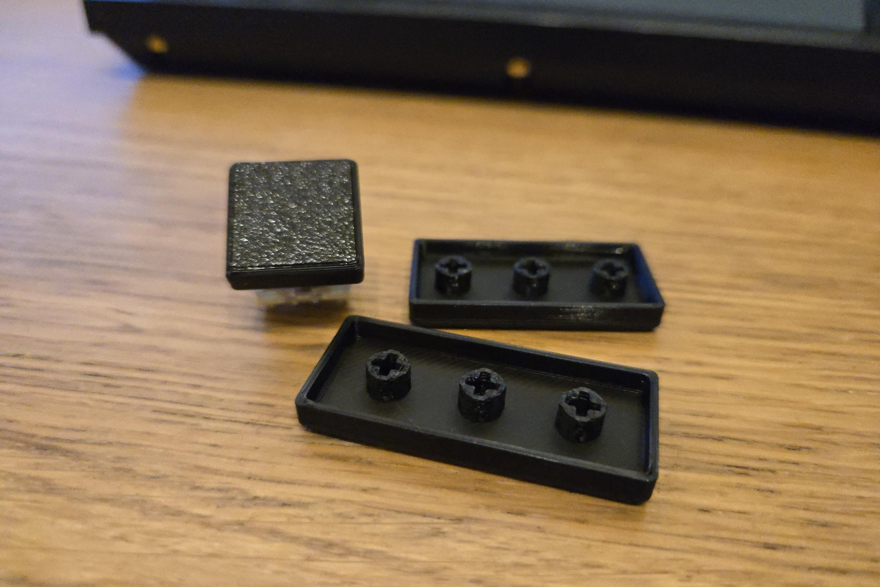 Low profile square 3D printed button caps for MX/Choc v2