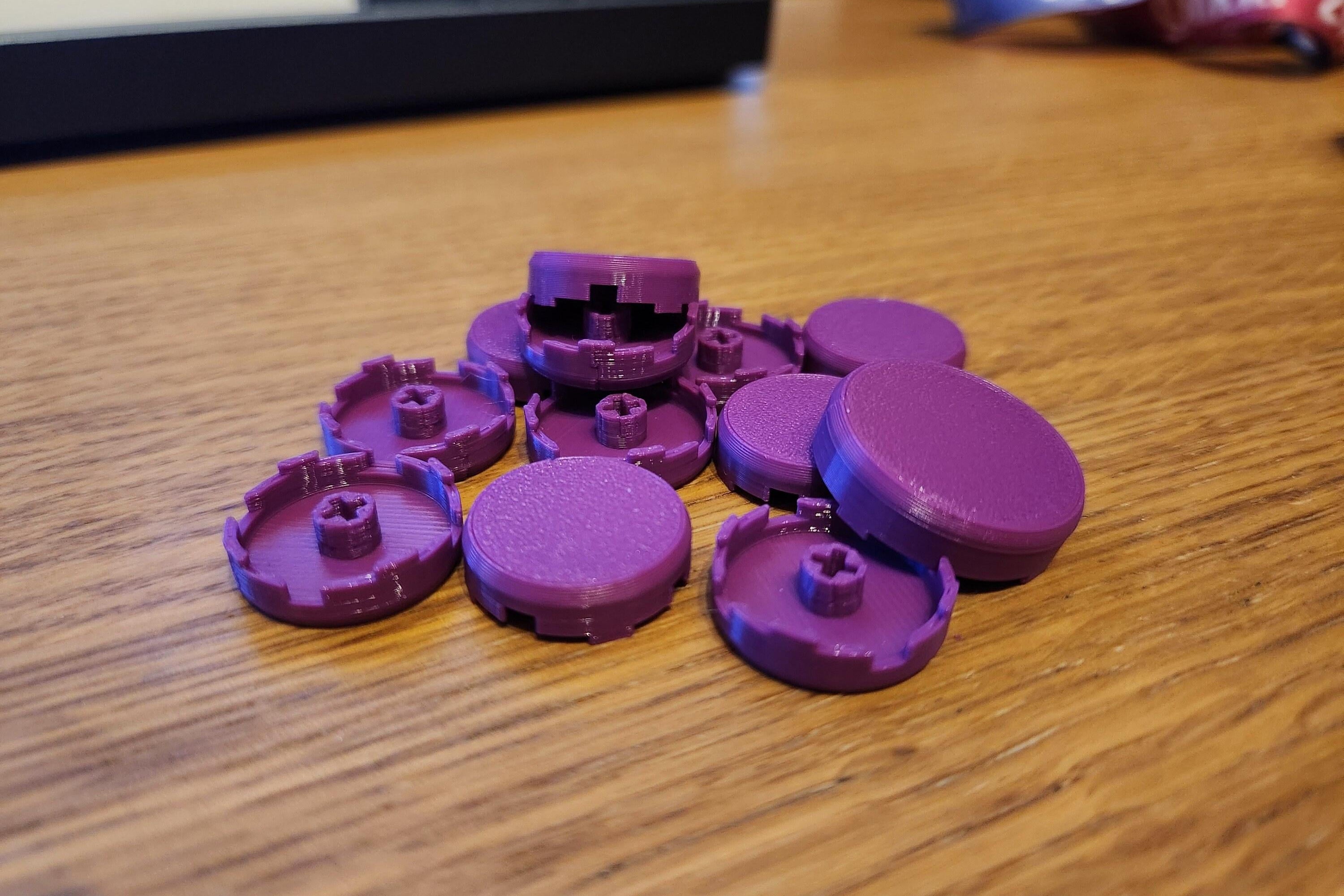 Low profile round 3D printed button caps for MX/Choc v2